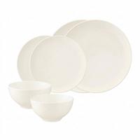 BASIC-SET Savona Fine Diamond creme 6-tlg. - Creme, Keramik (2/2/2cm) - Seltmann Weiden