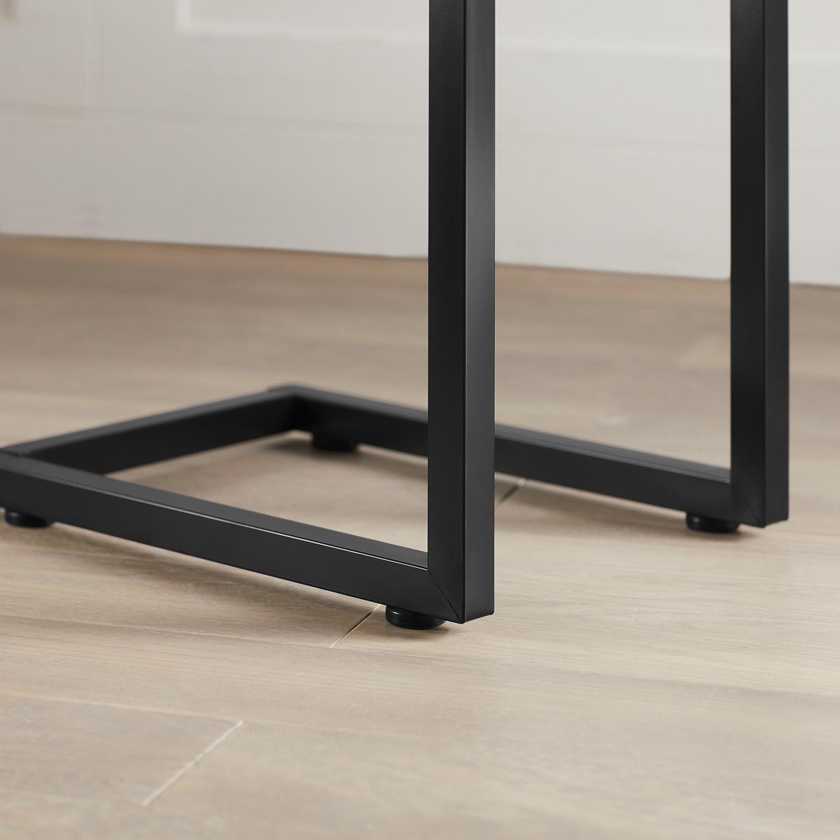 BEISTELLTISCH Hellgrau - Grau, Holzwerkstoff/Metall (40/30/60cm) - SoBuy