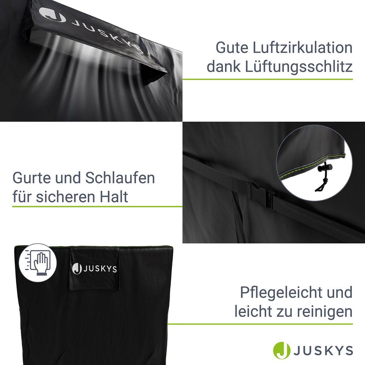 GARTENMÖBELABDECKUNG CoverSafe Pro schwarz - Schwarz, Kunststoff (90/75/120cm) - Juskys