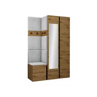 GARDEROBEN-SET Orion XXVI - Hellgrau/Eiche Artisan, Holzwerkstoff/Kunststoff (116/186/46cm) - MIRJAN24