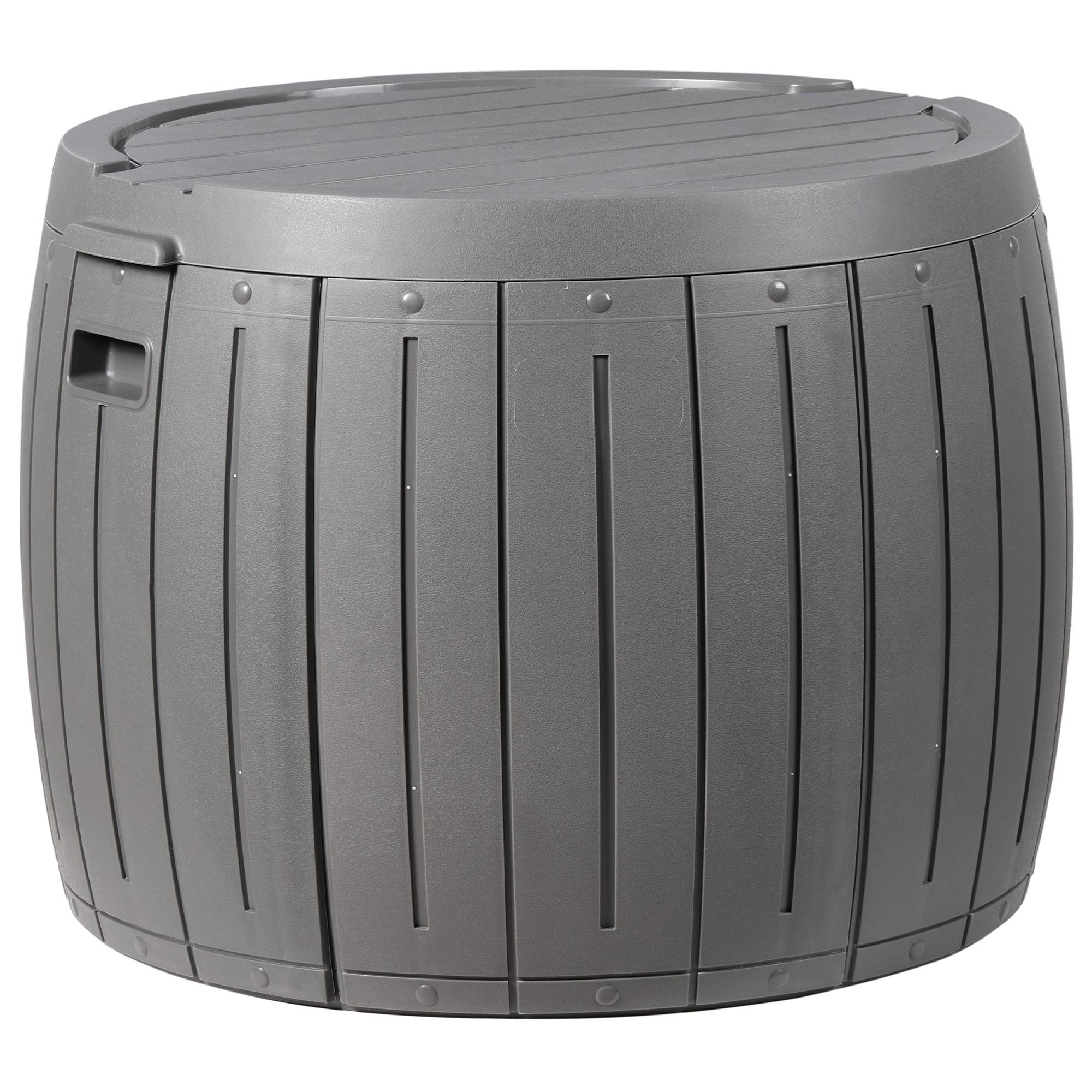 AUFBEWAHRUNGSBOX 56 cm 56 cm Grau Prinos - Dunkelgrau/Grau, Kunststoff (56/47/56cm) - Beliani