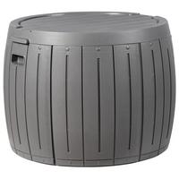 AUFBEWAHRUNGSBOX 56 cm 56 cm Grau Prinos - Dunkelgrau/Grau, Kunststoff (56/47/56cm) - Beliani