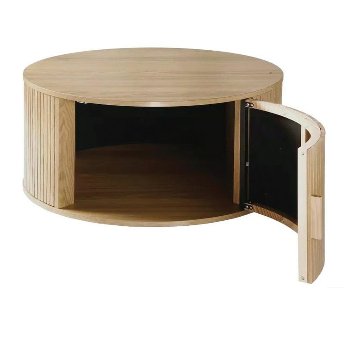 COUCHTISCH mit stauraum - ernest 75/75/35,5 cm - Eschefarben, Holzwerkstoff (83/75/35.5cm) - Calicosy