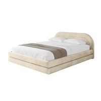 POLSTERBETT mit Bettkasten und Lattenrost, Bett mit Matratze H3/H4 - LERIS-v1 180x200 Beige - Ecru, Holzwerkstoff/Textil (180/200cm) - ALTDECOR