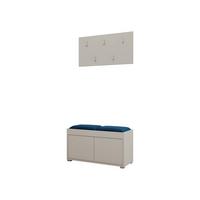 GARDEROBEN-SET Gesita VII - Kaschmir/Blau, Holzwerkstoff/Kunststoff (84/45/35cm) - MIRJAN24