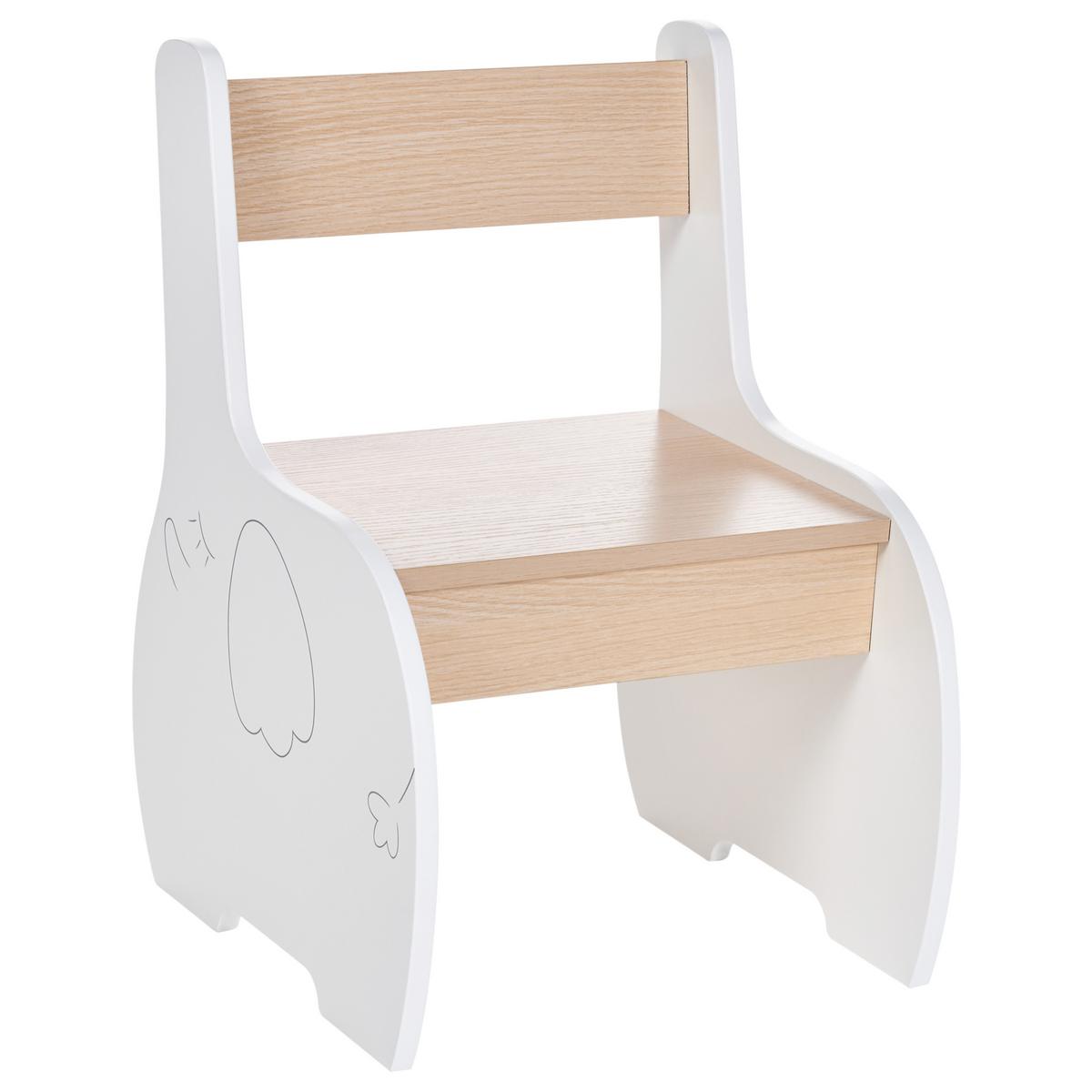 KINDERTISCH mit Stühlen Weiß Loyd - Weiß, Holzwerkstoff (60/48/57cm) - Beliani