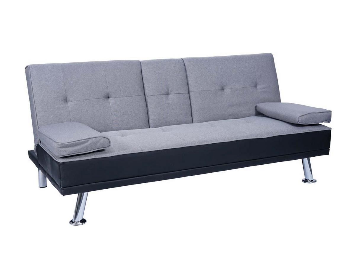 3-SITZER-SOFA Schwarz - Schwarz/Grau, Textil (166/77/81cm) - MCW