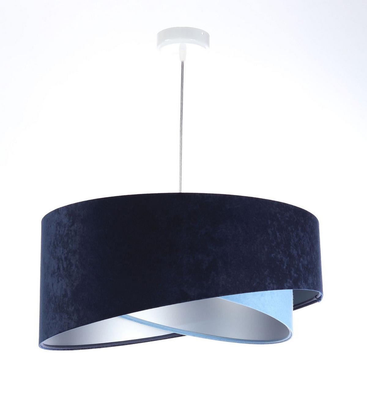 HÄNGELEUCHTE Blau 50/23 cm - Silberfarben, Kunststoff (50/1/23cm) - ONZENO