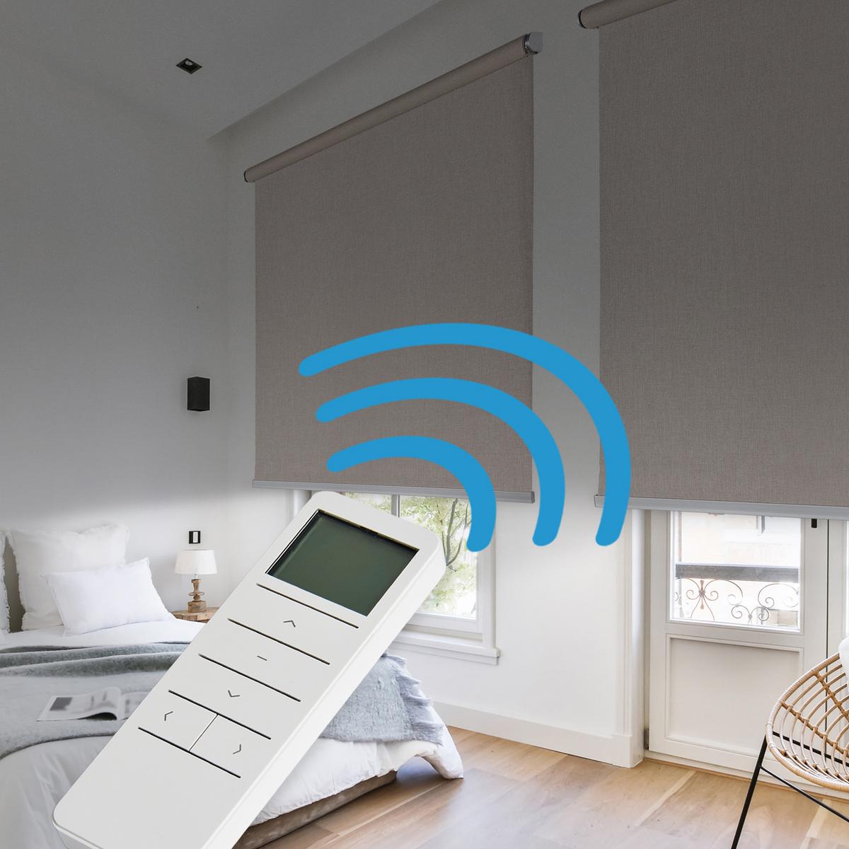 VERDUNKELUNGSROLLO motorisiert Beige, 180 x 250 cm - Beige, Kunststoff (180/250cm) - STORESDECO