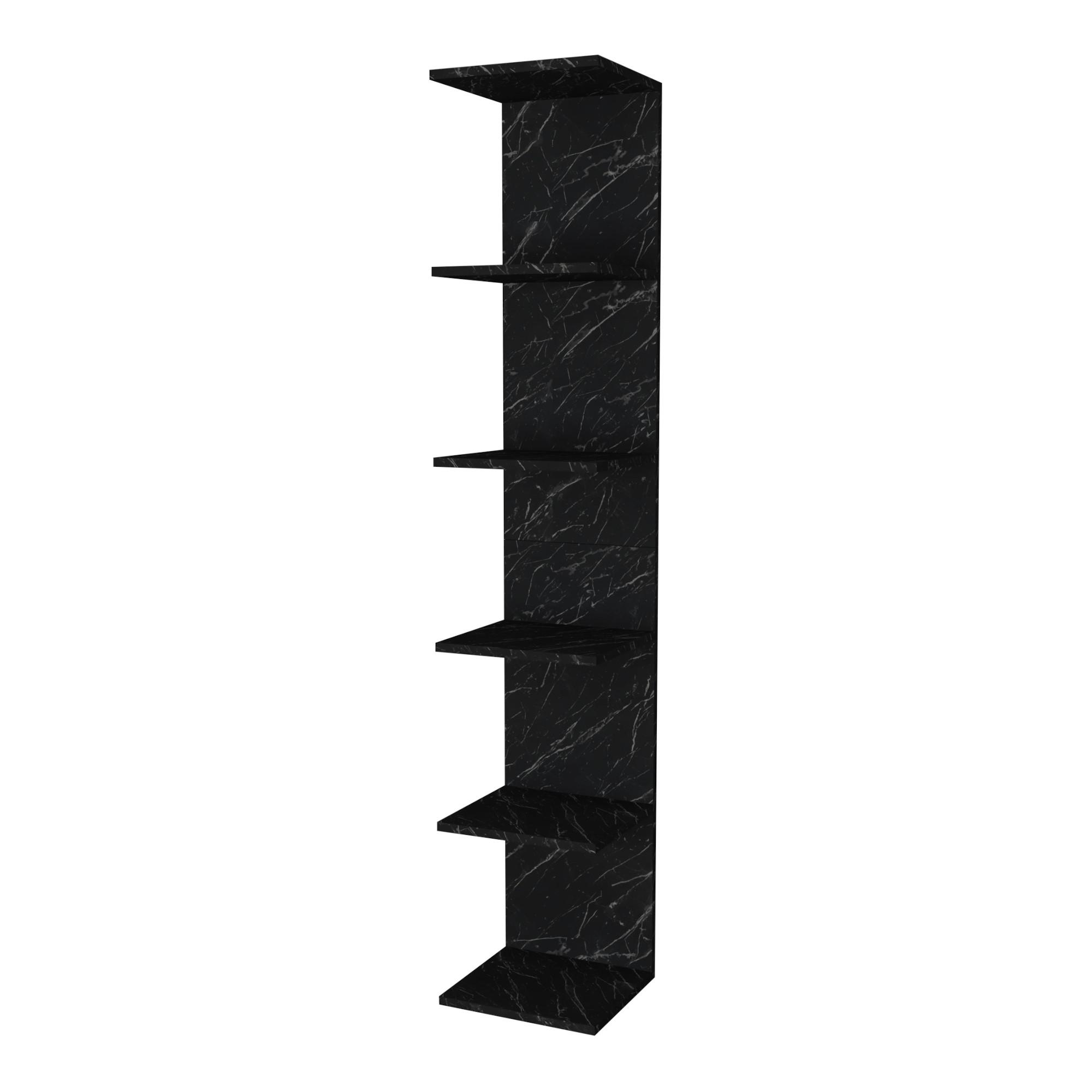 WANDREGAL Surahammar - Schwarz, Holzwerkstoff (34.5/180/31.5cm) - [en.casa]