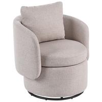 DREHSESSEL mit Stauraum Stoff Beige Horsens - Beige, Textil (72/70/68cm) - Beliani
