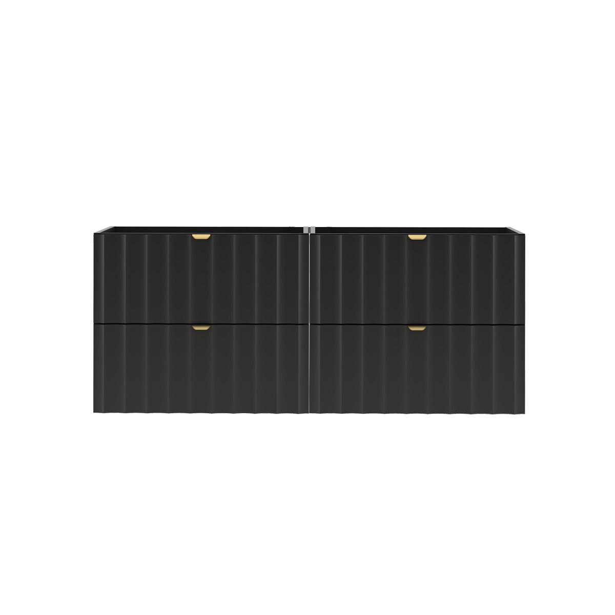 WASCHTISCHUNTERSCHRANK 120cm Lexa Schwarz - Schwarz, Holzwerkstoff (120/50/45.8cm) - Petits-meubles