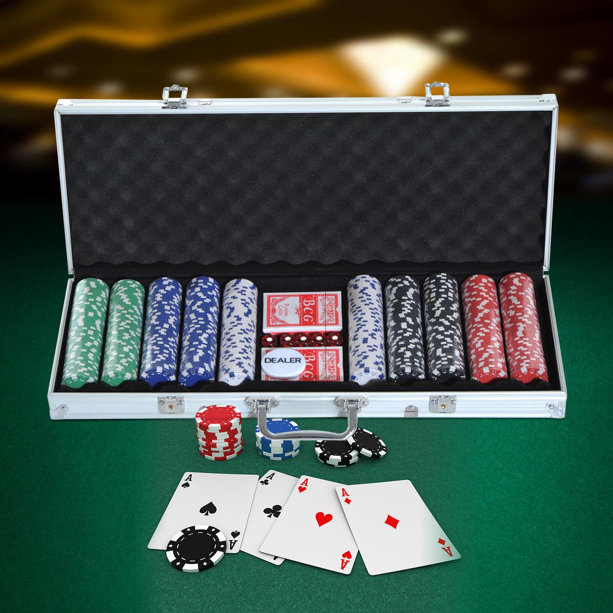 POKERKOFFER Kunststoff Aluminium Mehrfarbig - Multicolor, Kunststoff (22/55.5cm) - HOMCOM