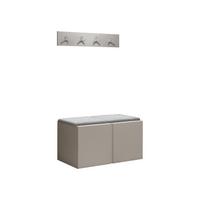 GARDEROBEN-SET Orion VI - Kaschmir/Hellgrau, Holzwerkstoff/Kunststoff (84/42/46cm) - MIRJAN24