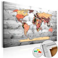 PINNWANDBILDER Grau 120/80 cm - Orange/Grau, Naturmaterialien/Textil (120/80cm) - KUNSTLOFT