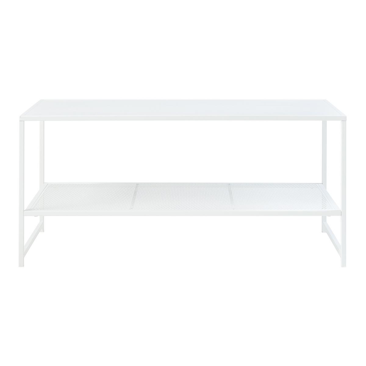 COUCHTISCH Ruokolahti 102/43/46 - Weiß, Metall (102/43/46cm) - [en.casa]