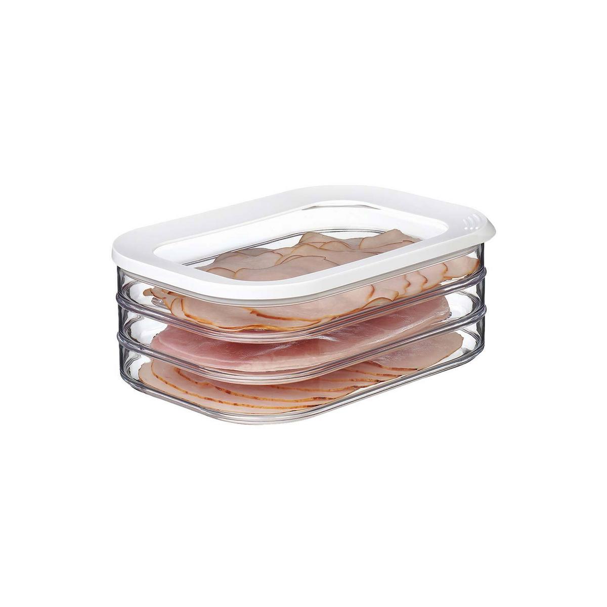 AUFSCHNITTDOSEN Modula weiß 1650 ml - Weiß, Kunststoff (16/8.6/22.4cm) - Mepal