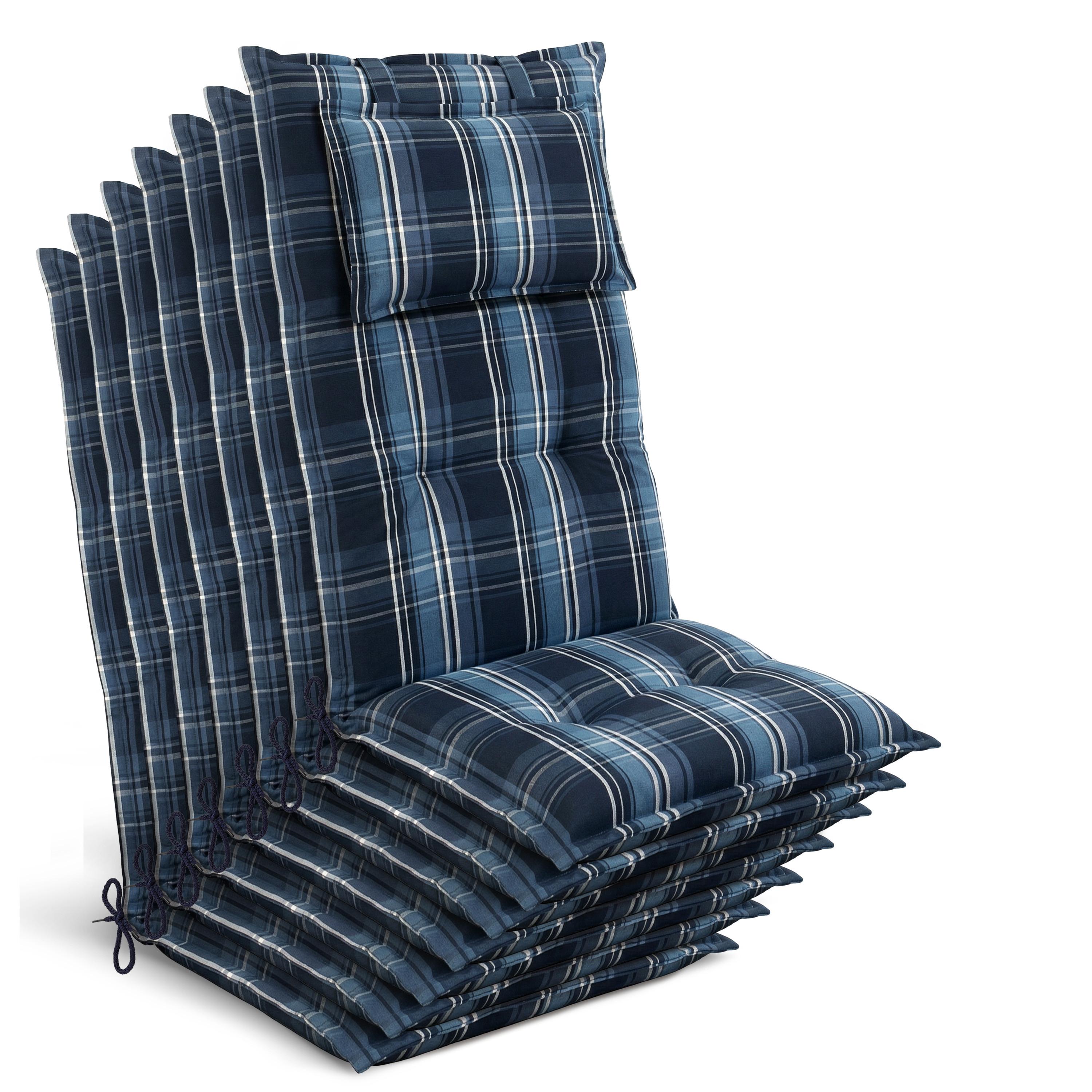 HOCHLEHNER Highlux HL 120x52x7cm Blau-Weiß-Kariert (7tlg) - Blau, Textil (52/120cm) - Beautissu 