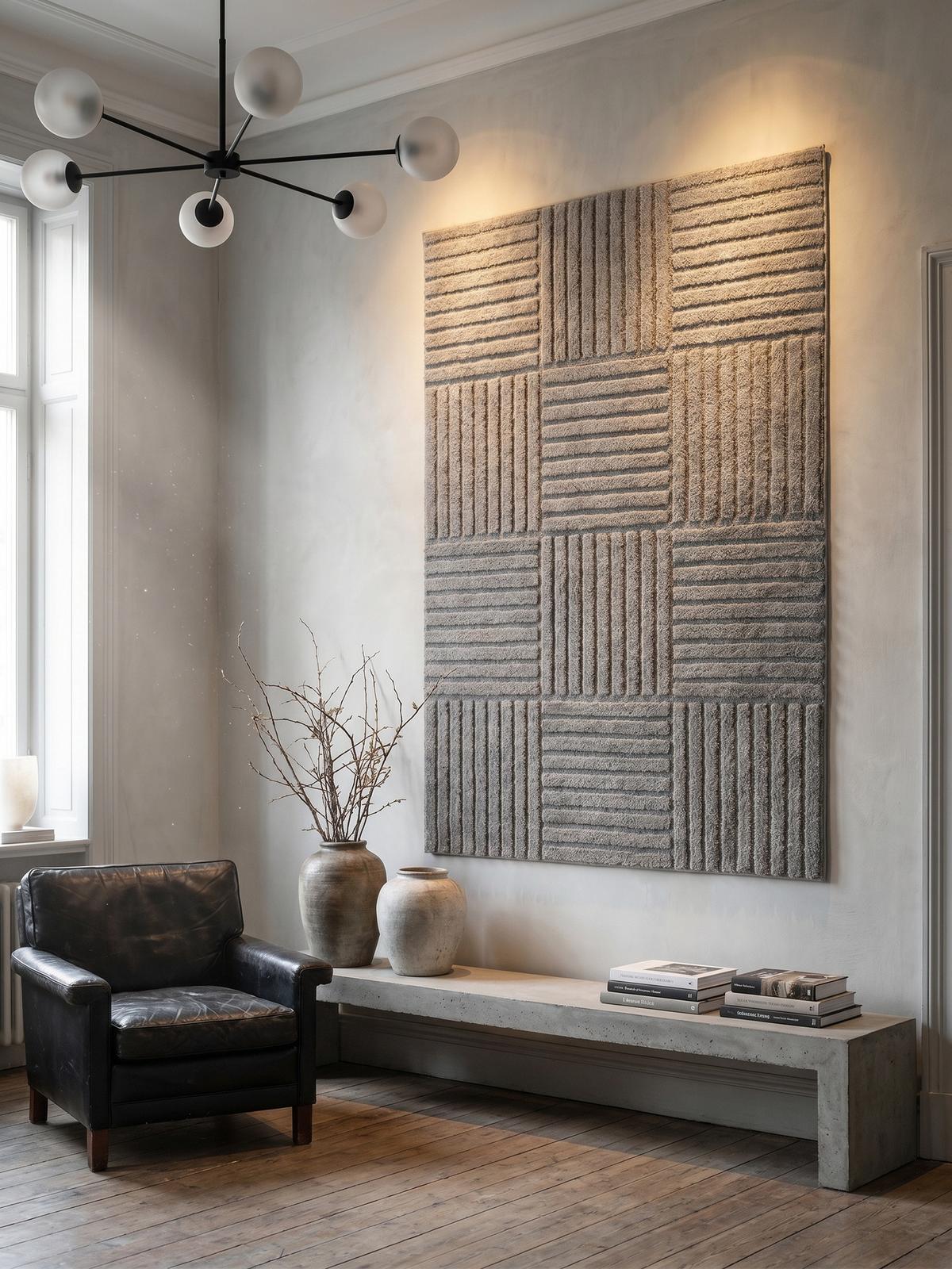 TEPPICH Hochflor RIGI in Silber, mit Cord-Streifen-Patchwork, 80 x 150 cm - Silberfarben, Textil (150/80cm) - KADIMA DESIGN
