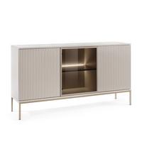 SIDEBOARD SENTIERO 154/83/39 cm mit LED 3 Türen Kaschmir - Kaschmir, Holzwerkstoff (154/83/39cm) - MASSENO