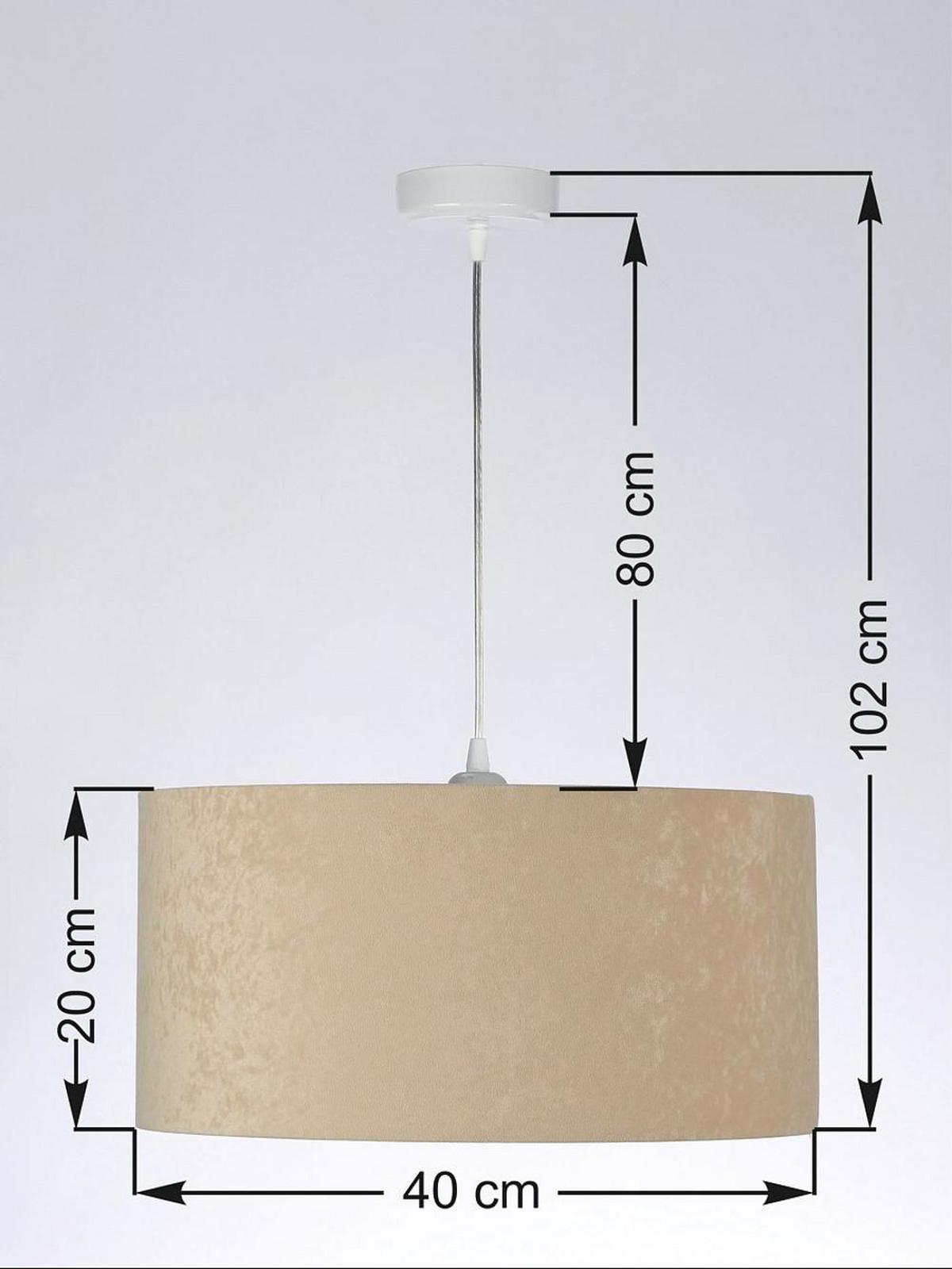 HÄNGELEUCHTE Weiß 40/20 cm - Beige/Weiß, Kunststoff (40/0.6/20cm) - ONZENO