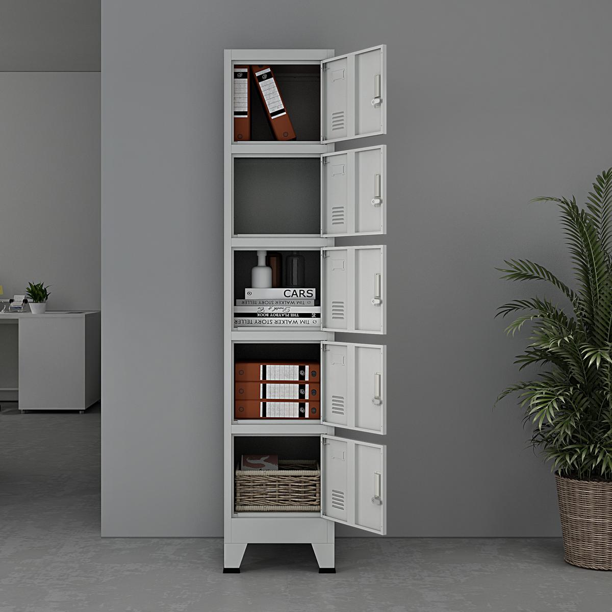SPIND Joroinen - Grau, Metall (38/180/45cm) - [en.casa]