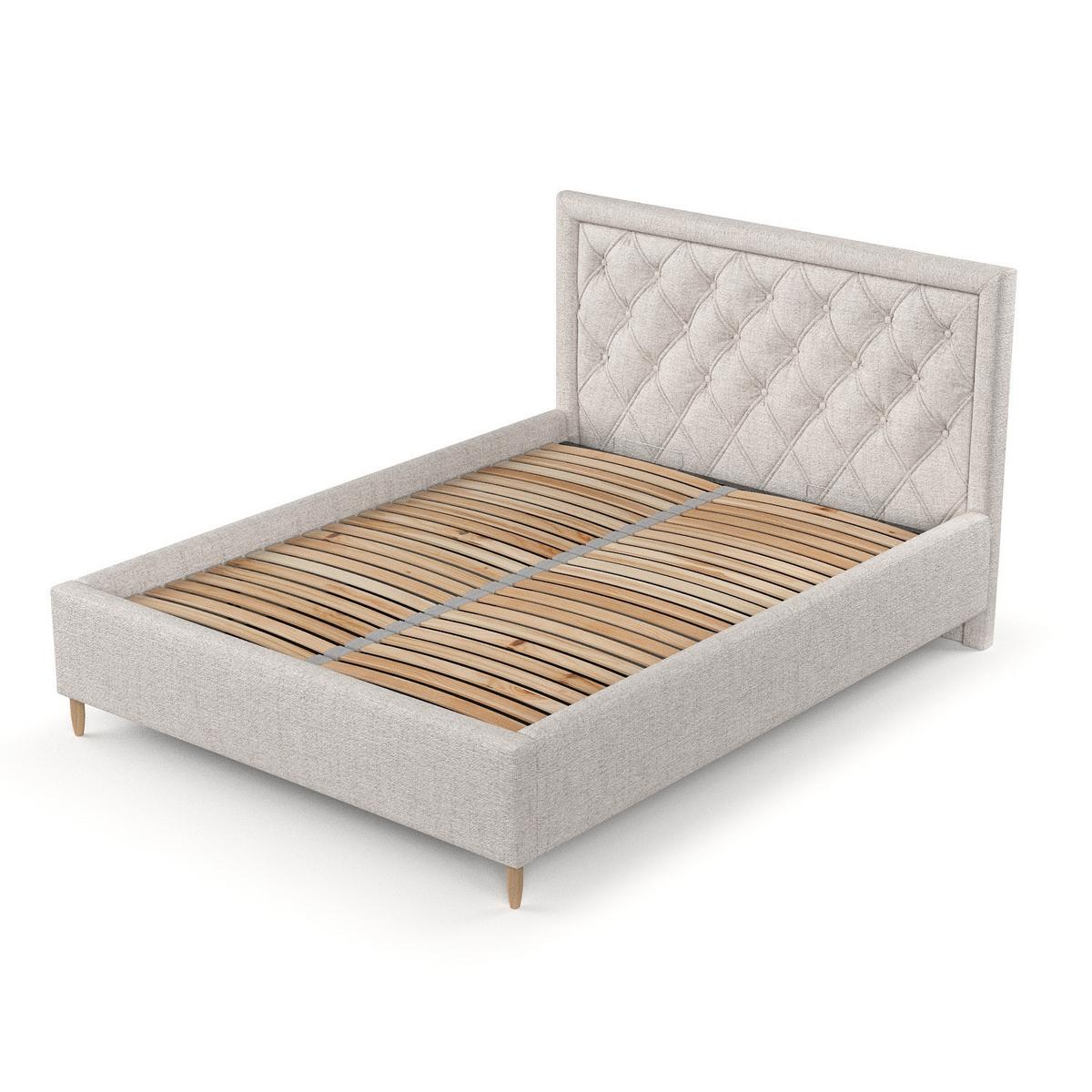 POLSTERBETT Lido 140/200 cm Hellbeige im Neve Stoff - Sandfarben/Naturfarben, Holz/Holzwerkstoff (140/200cm) - AltaBeds