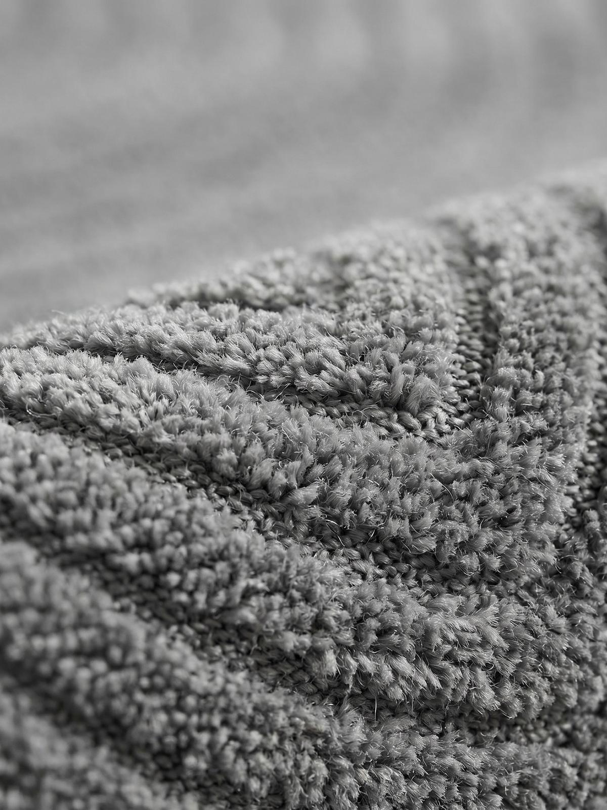 TEPPICH Hochflor RIGI in Silber, mit organischen Bögen in 3D, 80 x 150 cm - Silberfarben, Textil (80/150cm) - KADIMA DESIGN