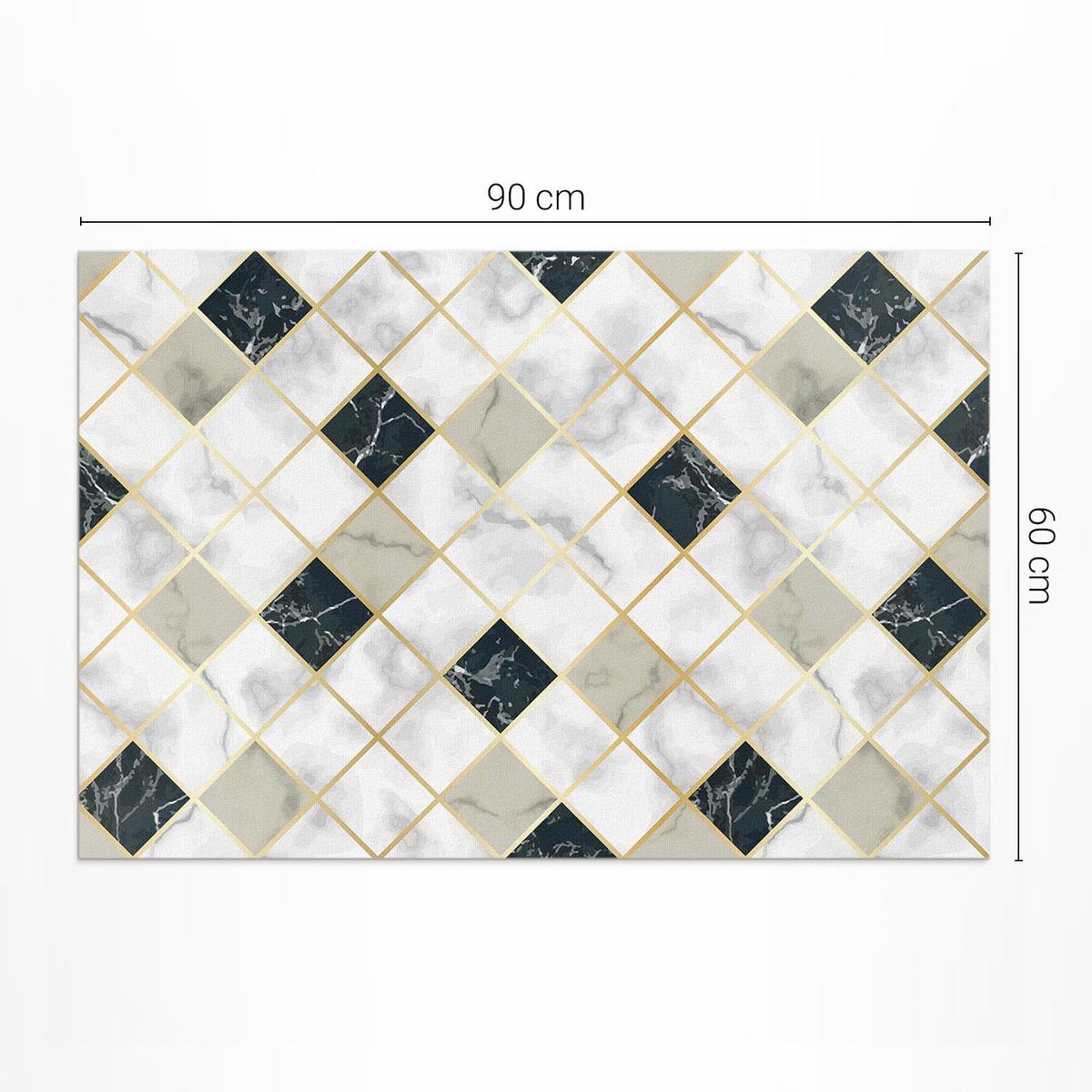 TEPPICH 60x90 cm Schöner Marmor - Anthrazit, Kunststoff (60/90cm) - Wallfluent