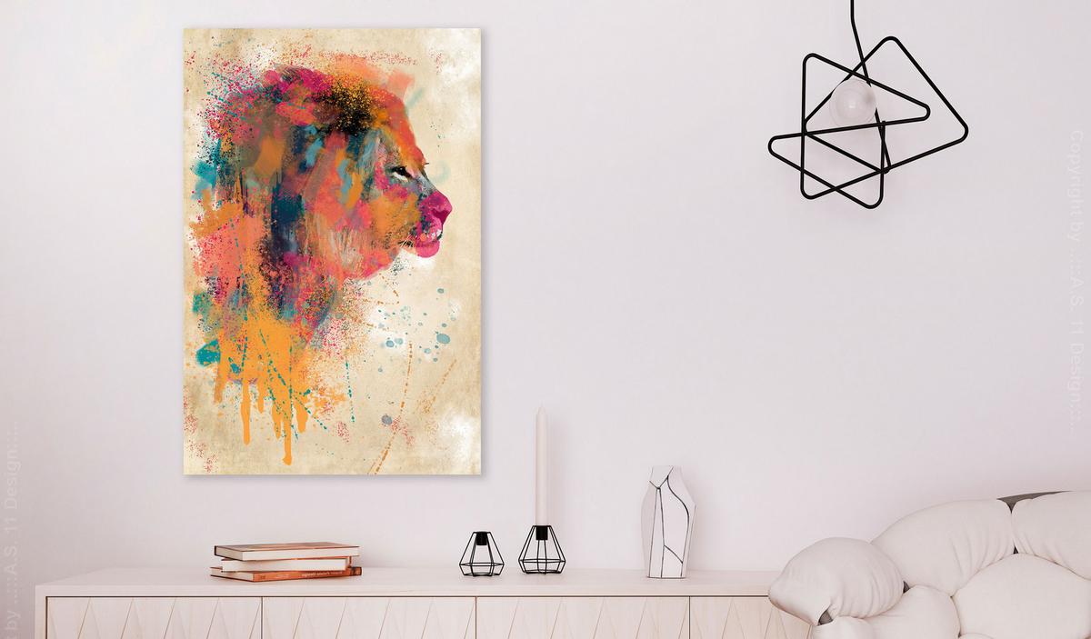 KUNSTDRUCK Bunt 40/60 cm - Multicolor, Textil (40/60cm) - KUNSTLOFT