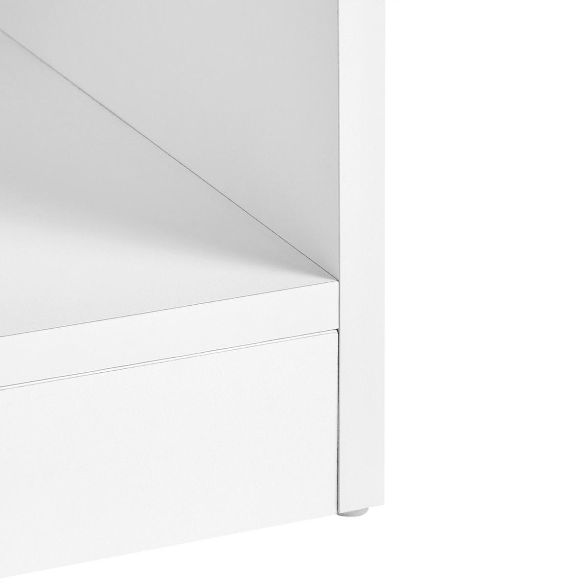 SCHUHSCHRANK Weiß Lajamanu - Weiß, Holzwerkstoff (80/180/30cm) - Beliani