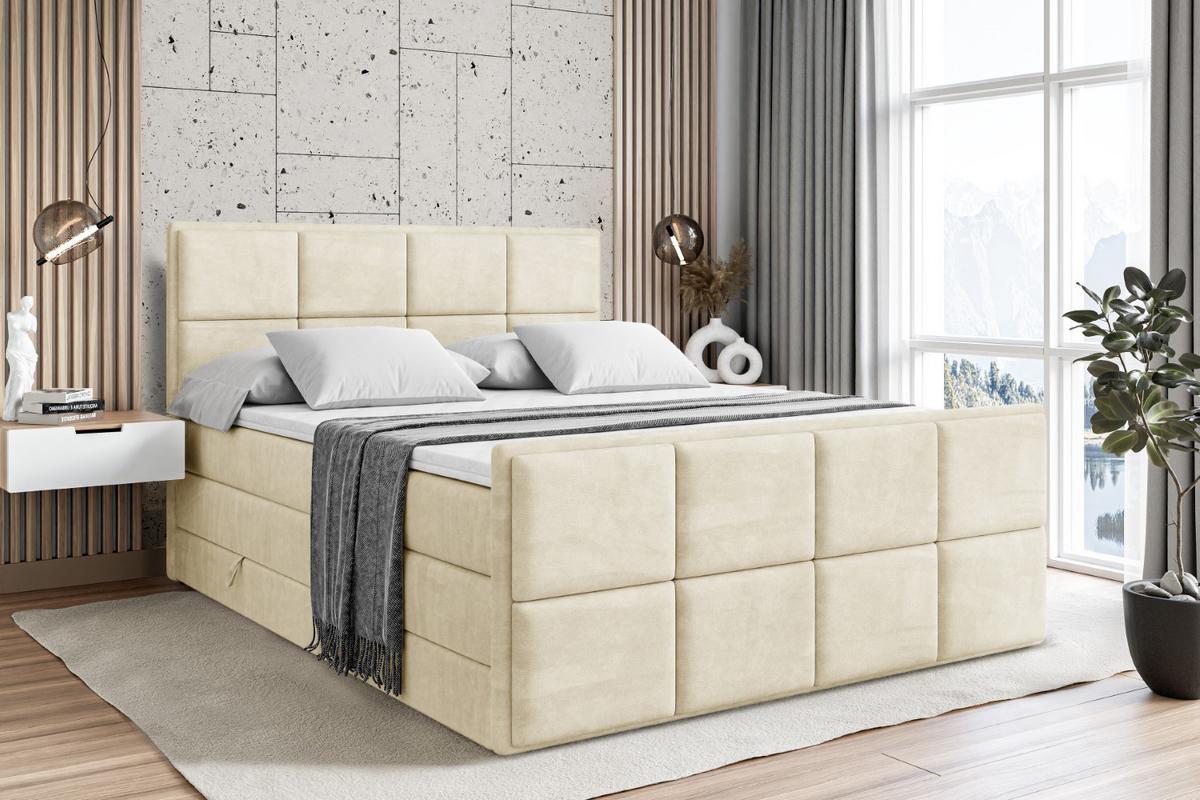 BOXSPRINGBETT NOVA-Z KING - 120 x 200 - H3/H4 - Beige - Beige, Holzwerkstoff (120/200cm) - ALTDECOR