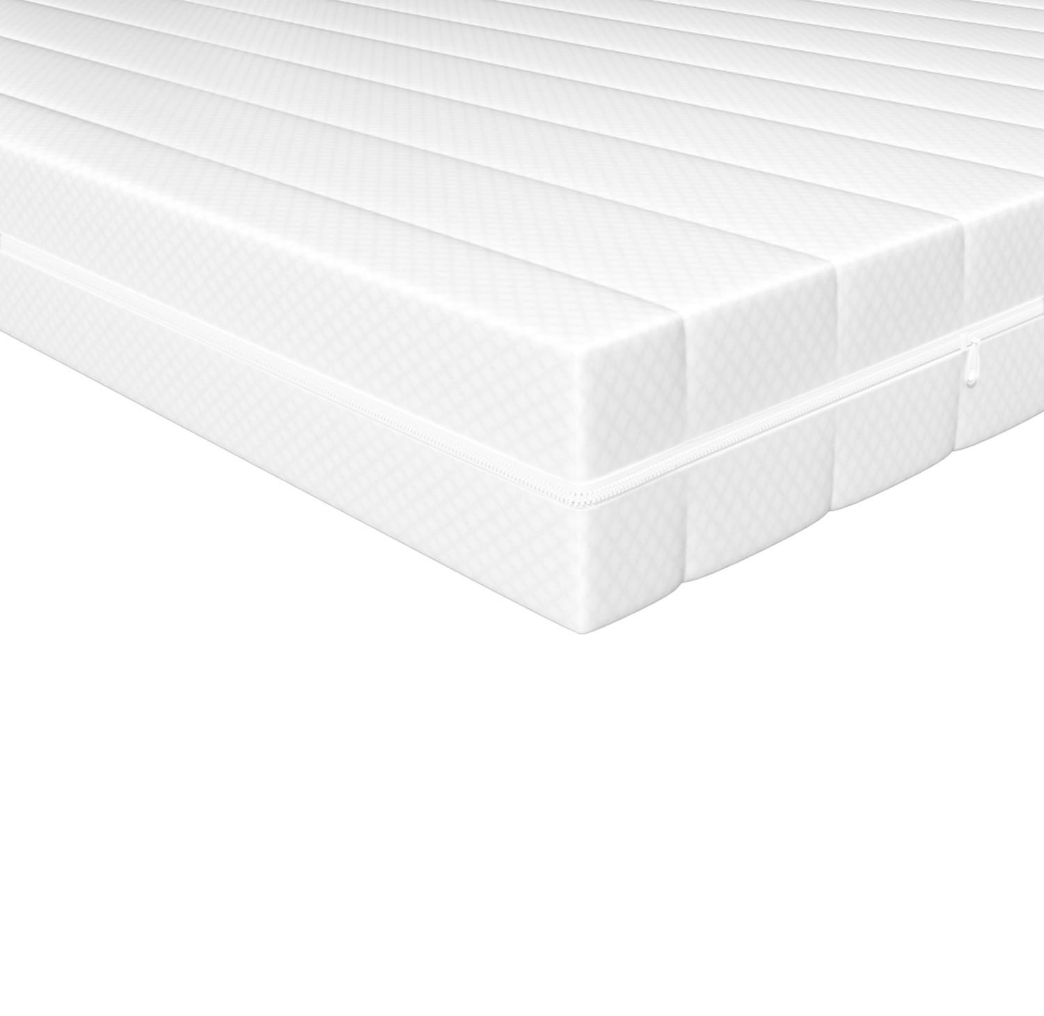 KALTSCHAUMMATRATZE H2 160 x 200 - Weiß, Textil (160/200cm) - Schlaftroll