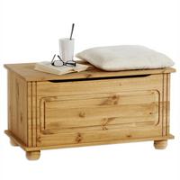 SITZTRUHE BRISTOL gebeizt/gewachst - Kieferfarben, Holz (85/45/43cm) - IDIMEX