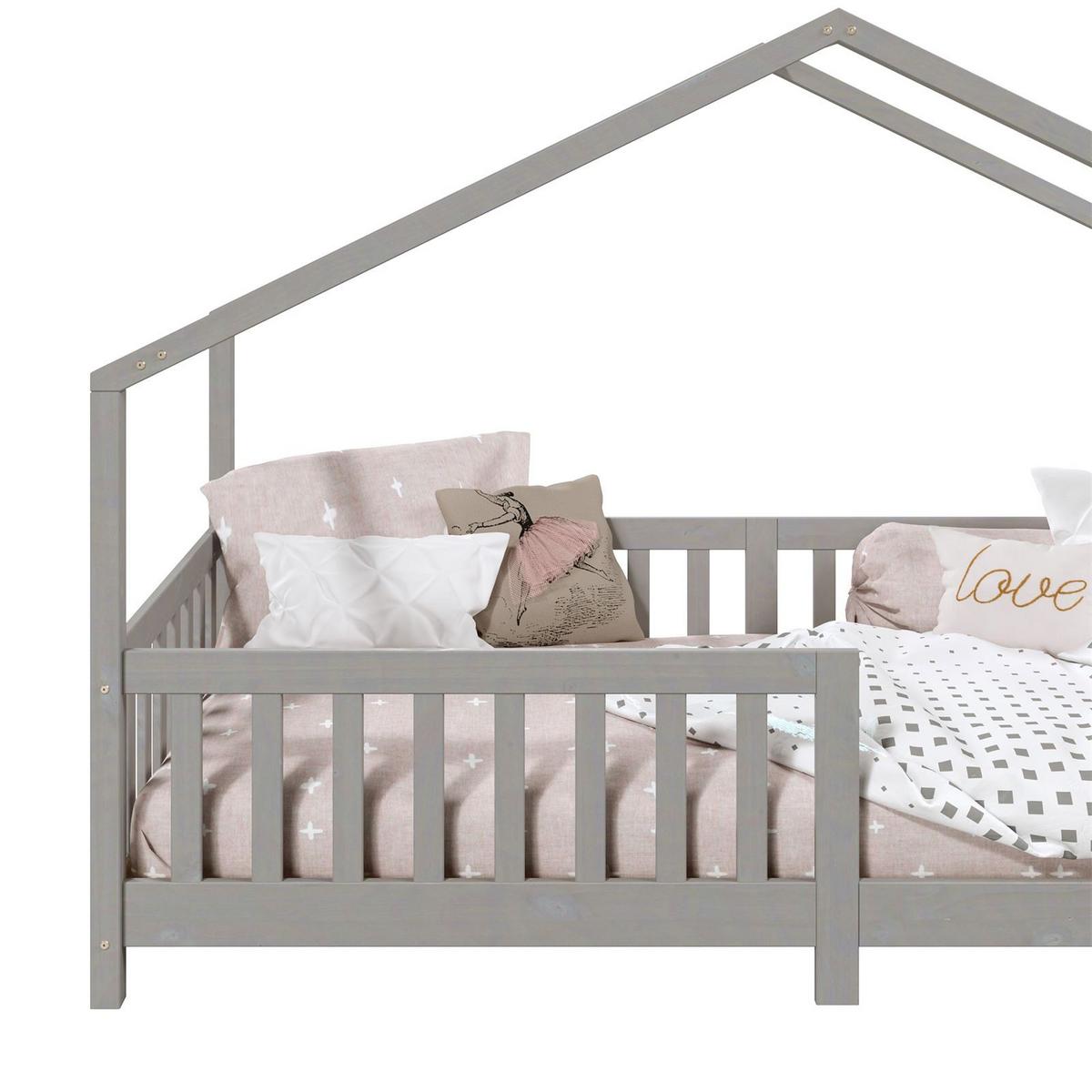 HAUSBETT LISAN 90x200 cm grau - Grau, Holz (96/138/206cm) - IDIMEX