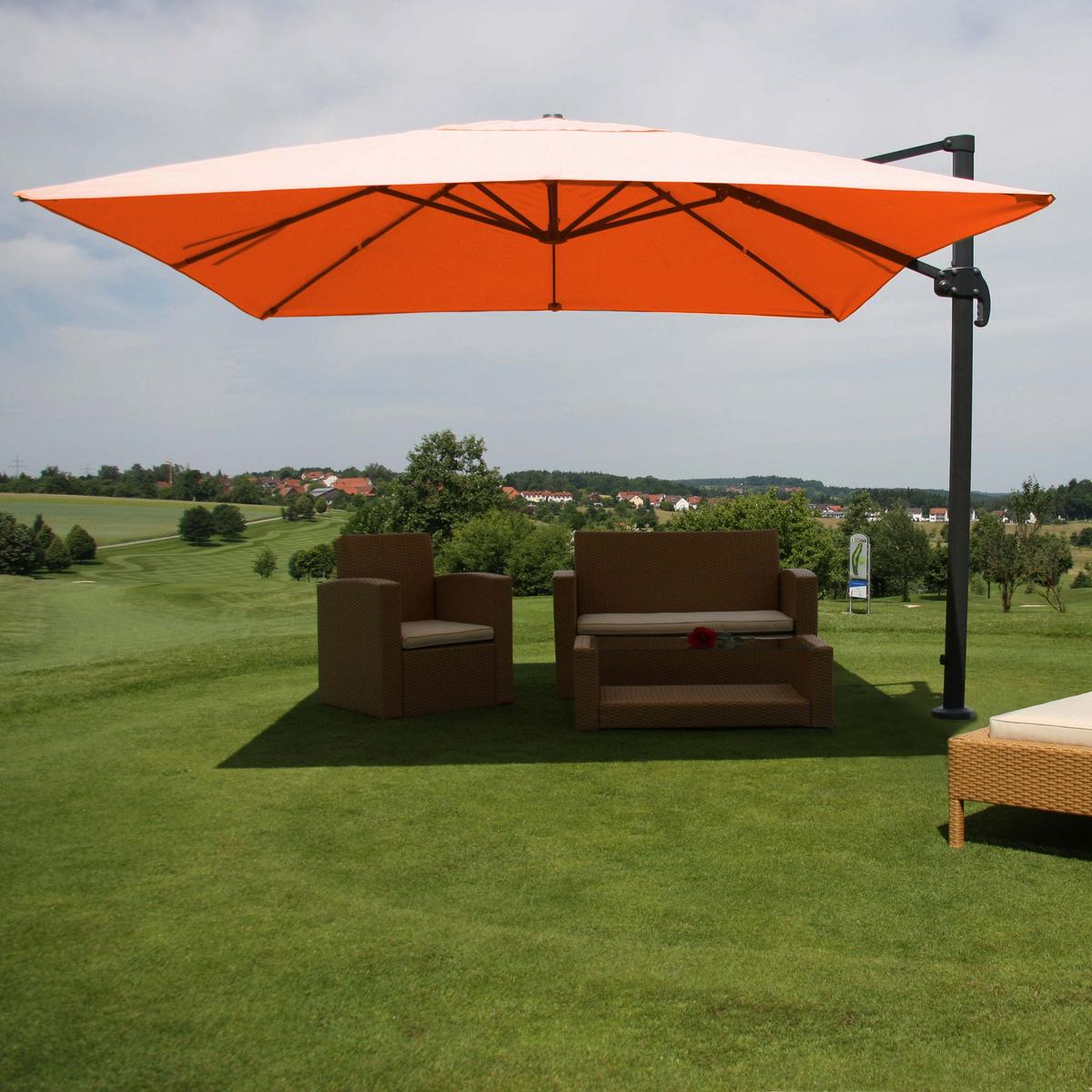 AMPELSCHIRM I Orange 300/300 cm - Orange, Textil (360/300cm) - MCW