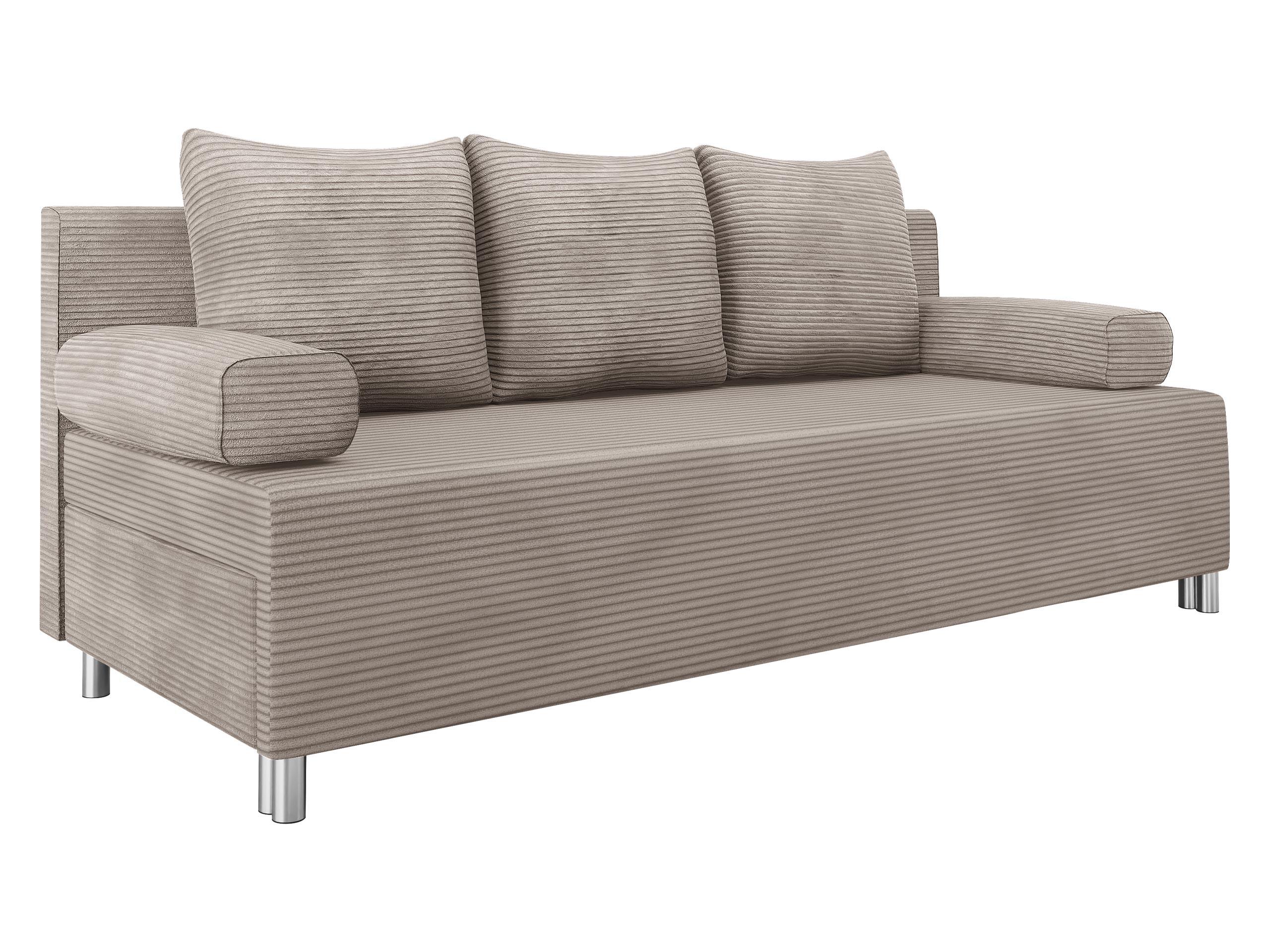 SCHLAFSOFA Dover Cord - Chromfarben/Sahara, Holz/Kunststoff (192/86/80cm) - MIRJAN24