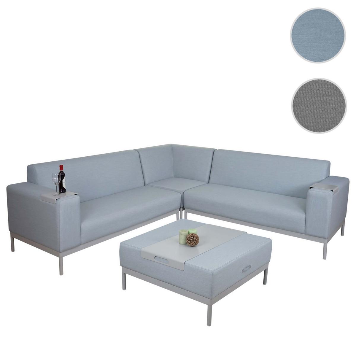ECKSOFA MIT ABLAGE Blau - Blau, Textil (245/82cm) - MCW
