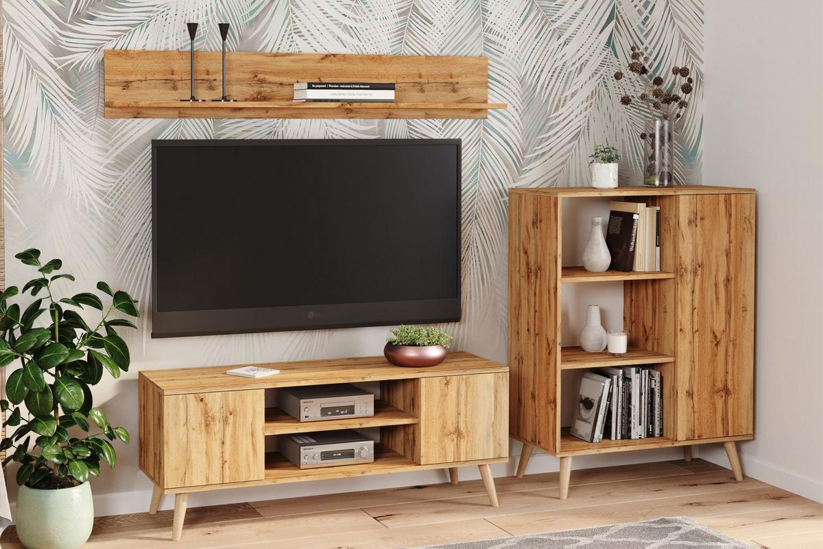 BÜCHERREGAL Fondi - Eiche Bianco, Holzwerkstoff (90/116/40cm) - RAUMHIRSCH FURNITURE