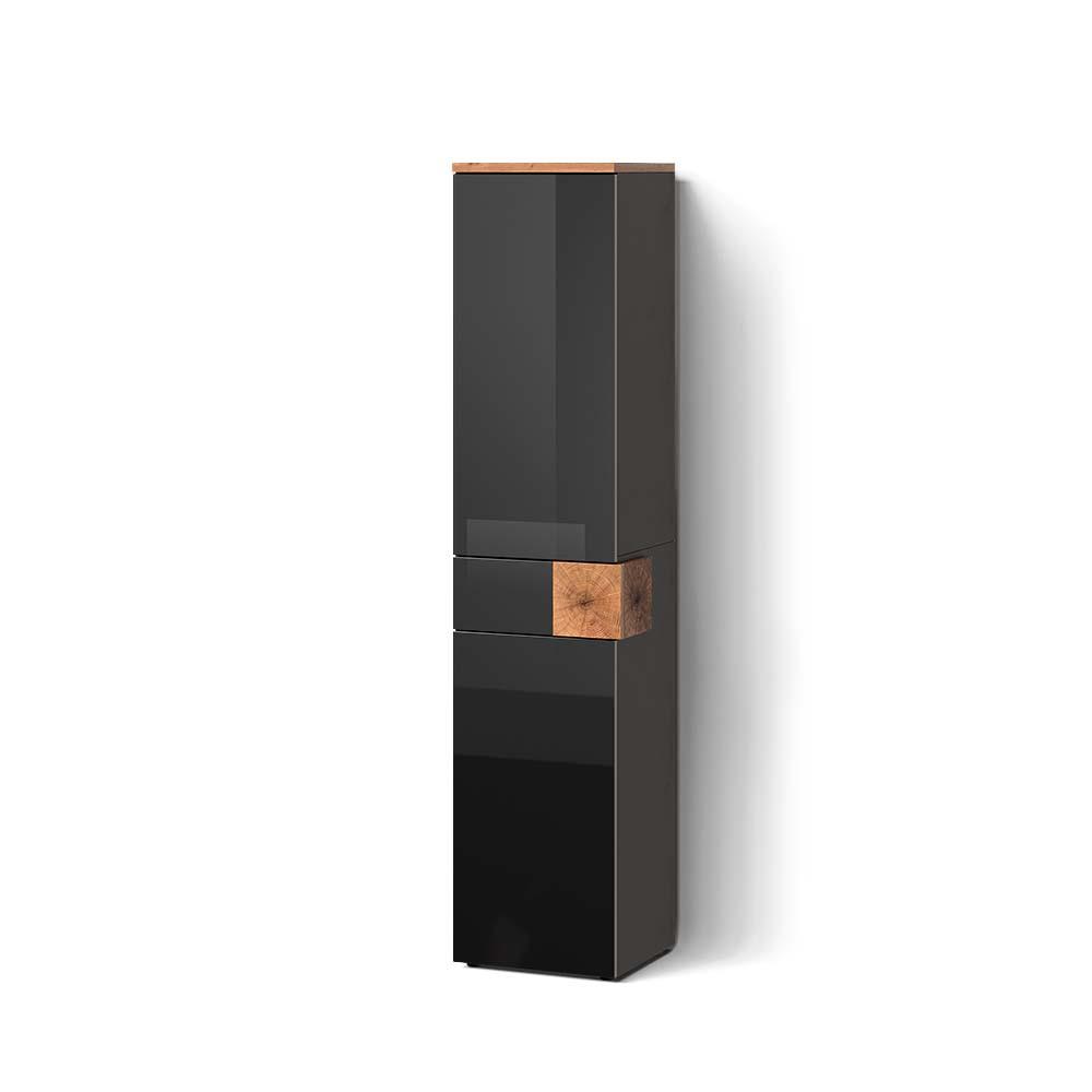 BADSCHRANK Tanaro Anthrazit 40 x 184.2 cm - Anthrazit, Holzwerkstoff (40/184.2/37cm) - Livinity®