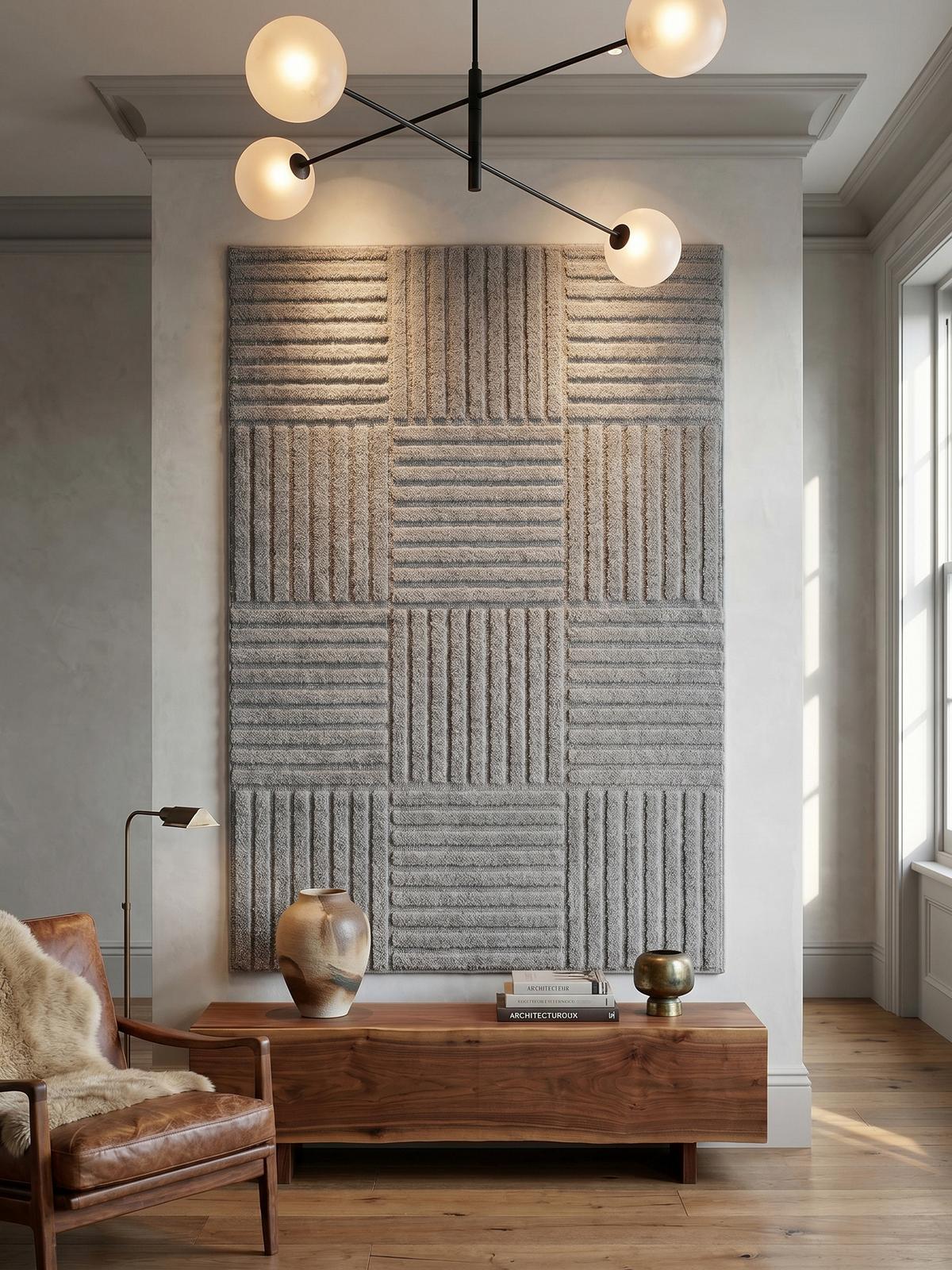 TEPPICH Hochflor RIGI in Silber, mit Cord-Streifen-Patchwork, 80 x 250 cm - Silberfarben, Textil (250/80cm) - KADIMA DESIGN