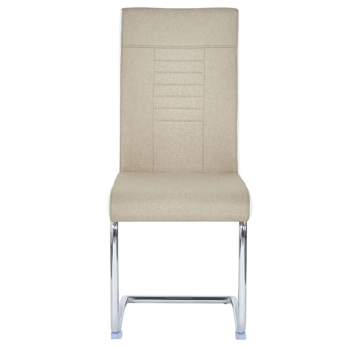 ESSZIMMERSTUHL ALBA 4er-Set beige/weiß - Beige/Weiß, Textil (43/98/57cm) - CARO-Möbel