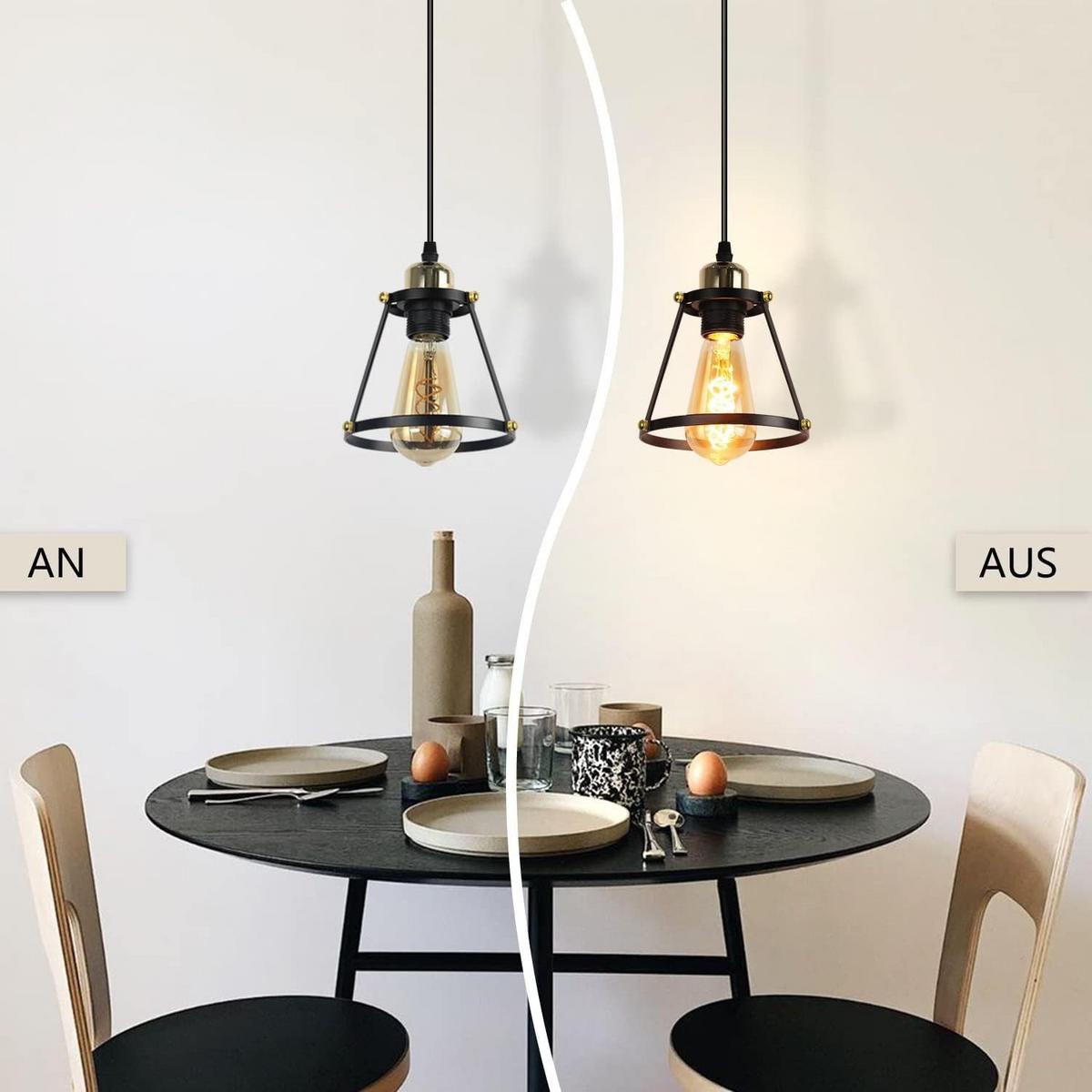 PENDELLEUCHTE Manfred 15/15/139 cm - Schwarz, Metall (15/15/139cm) - Nettlife
