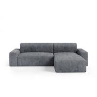 ECKSOFA Fabio 3 Sitzplätze Grau - Grau, Holz (300/185cm) - Petits-meubles