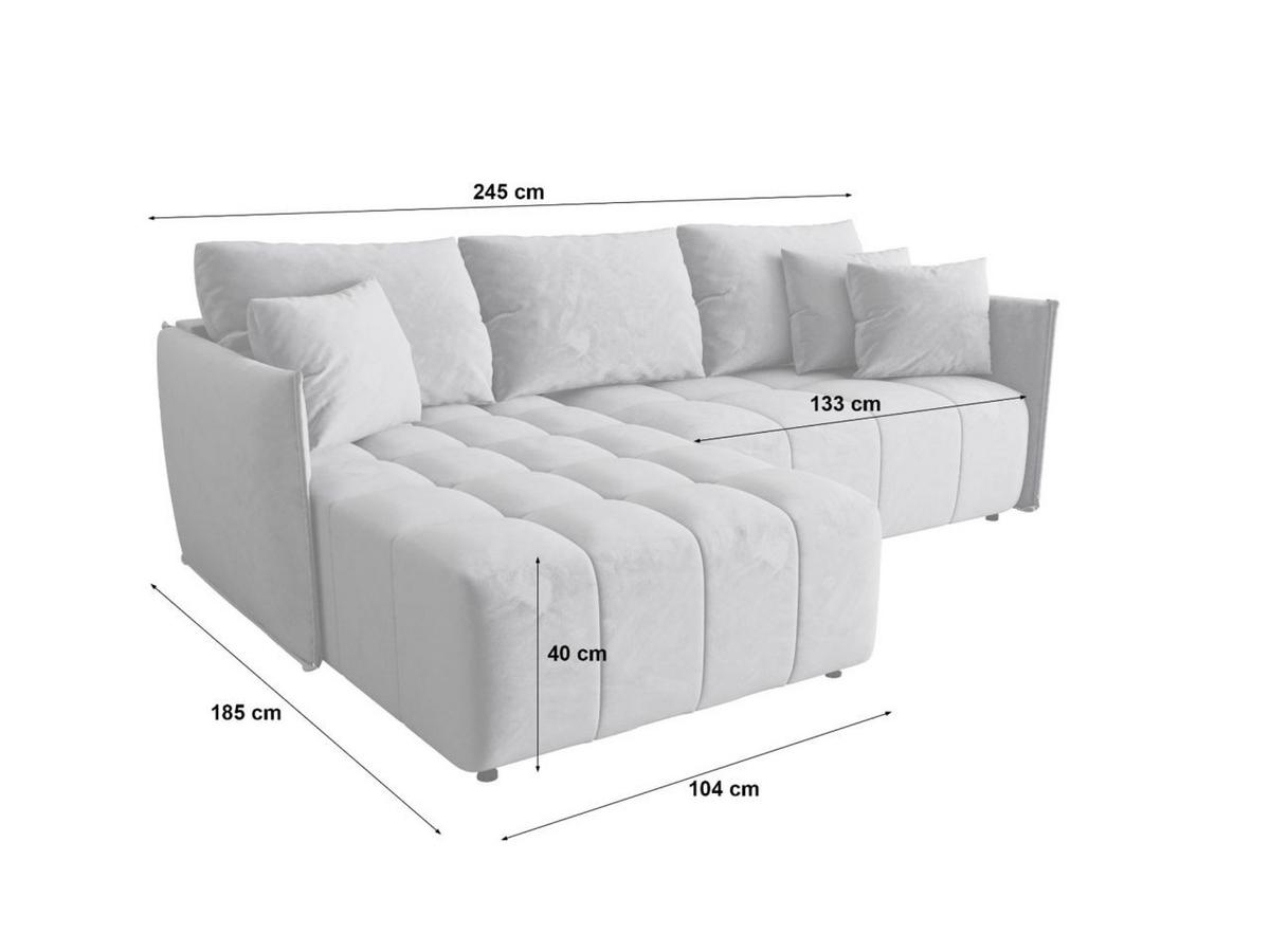 ECKSOFA Treviso - Braun, Holzwerkstoff/Textil (245/185cm) - Fun Möbel