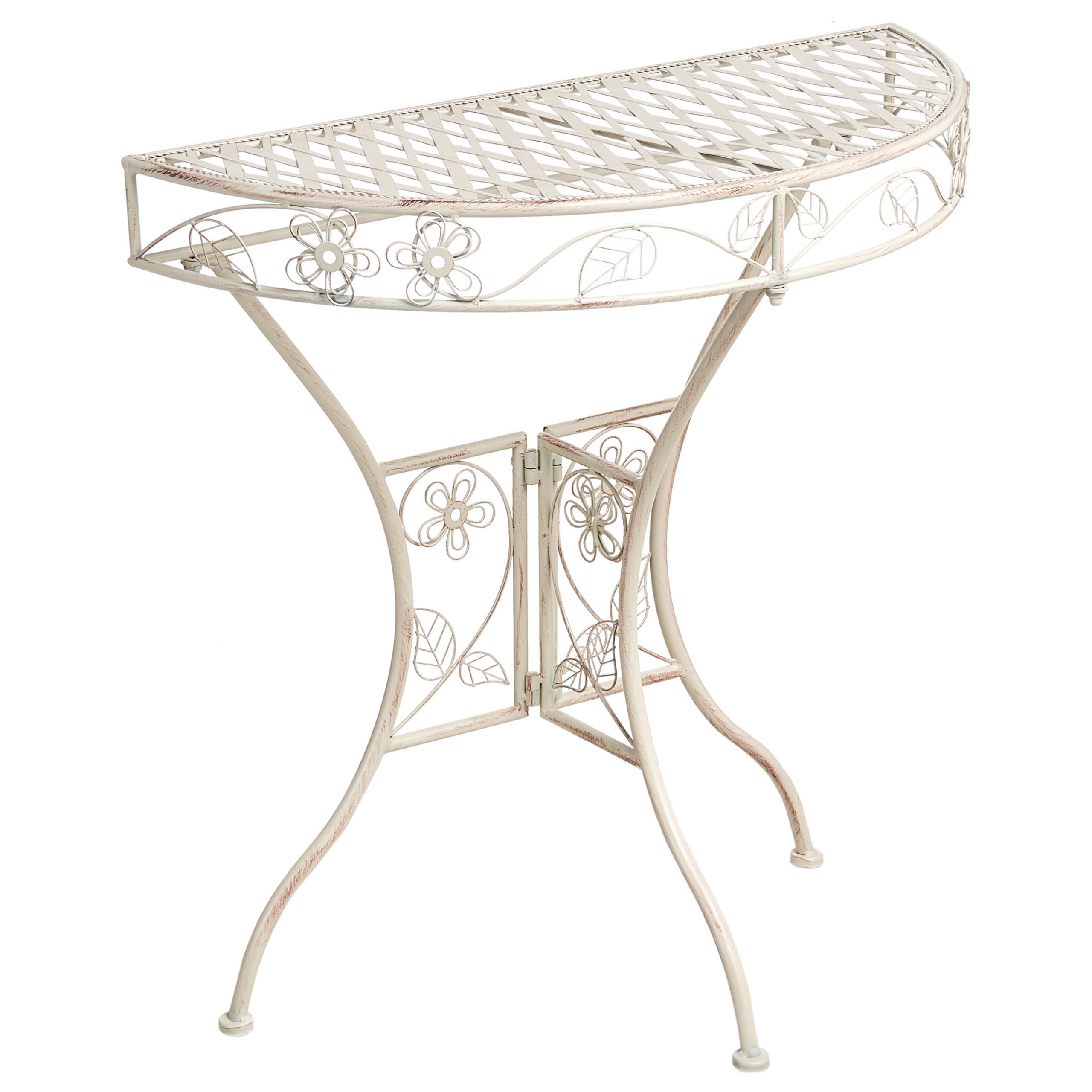 BISTROTISCH 80/36 cm Metall Hellbeige Yaviza - Beige, Metall (80/36/80cm) - Beliani