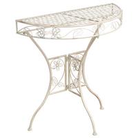 BISTROTISCH 80/36 cm Metall Hellbeige Yaviza - Beige, Metall (80/36/80cm) - Beliani