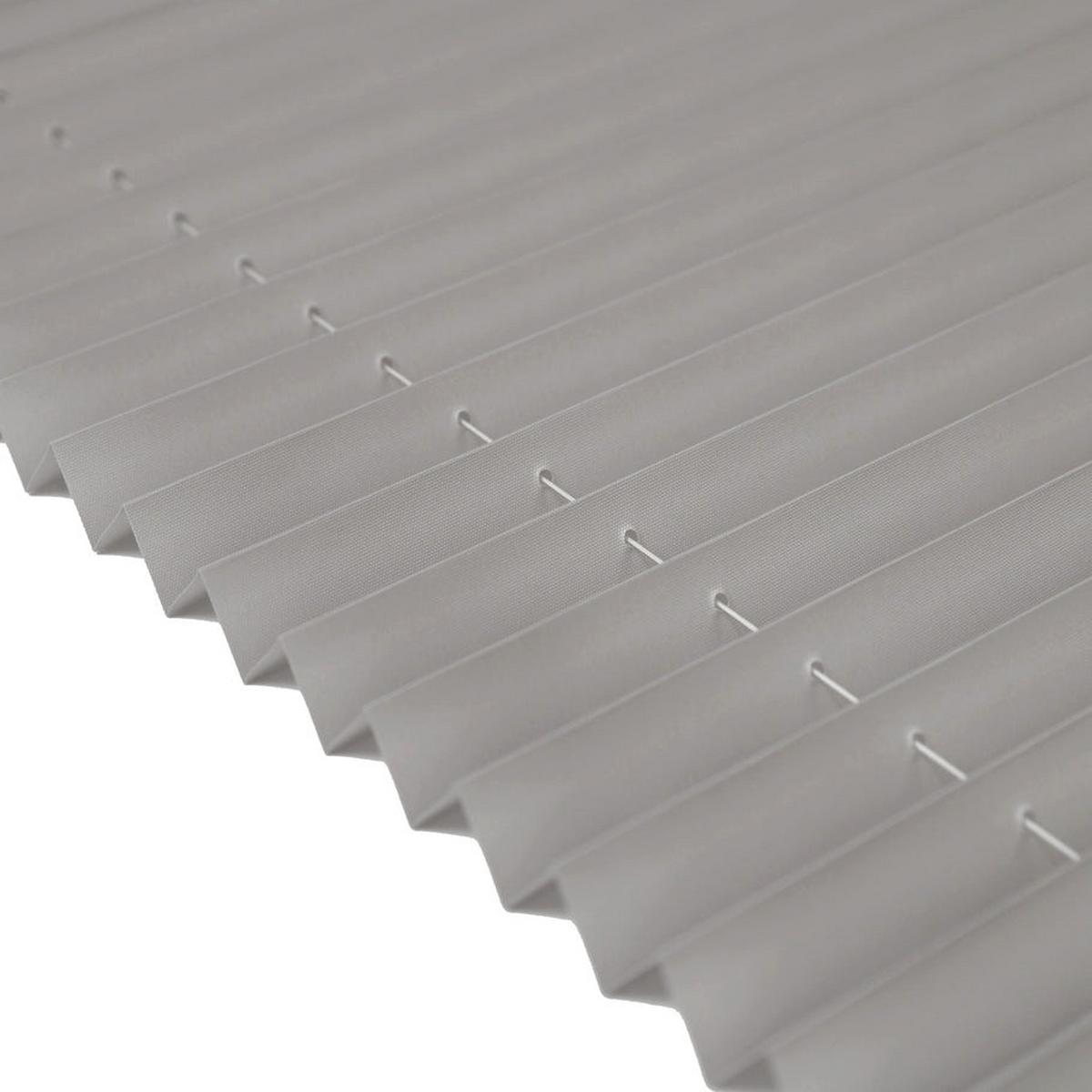 PLISSEE Basic 80 x 210cm Klemmfix ohne Bohren - Silberfarben, Textil (80/210cm) - Deco-Raum