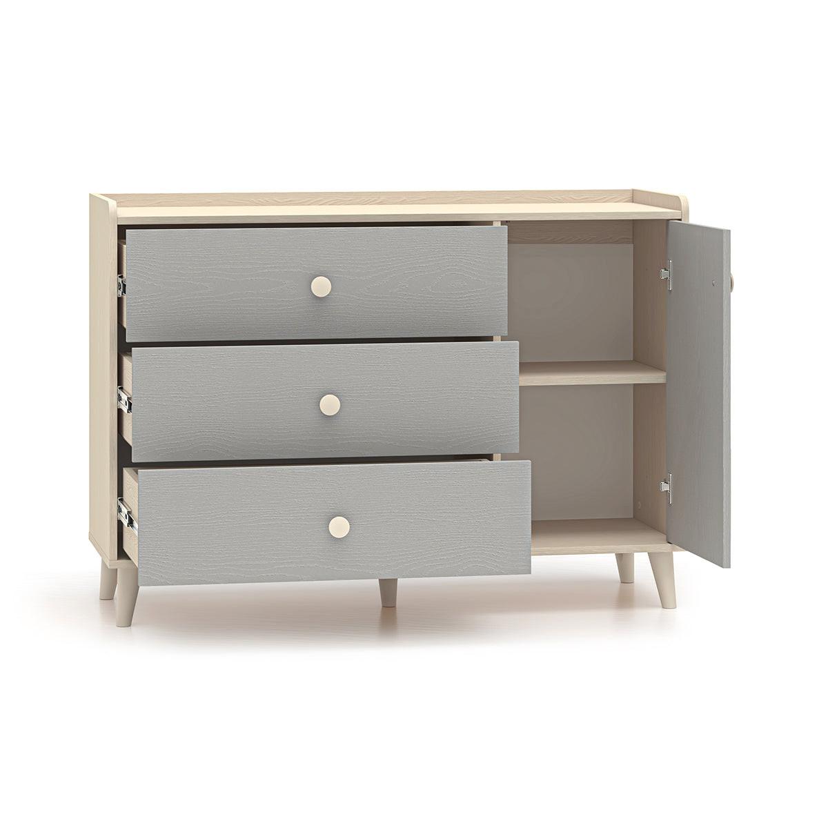 WICKELKOMMODE Alycia Beige - Grau - Holzeffekt - Beige, Holz (120/85/40cm) - Petits-meubles