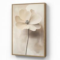 WANDLEUCHTE MIT AKKU Blume - Beige - Farbe - Schatten 60x90 cm - Beige, Holzwerkstoff (60/90/8cm) - OnlyWow